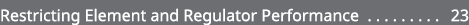 Restricting Element and Regulator Performance 23 