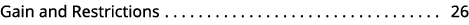 Gain and Restrictions 26 