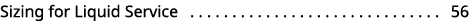 Sizing for Liquid Service 56 