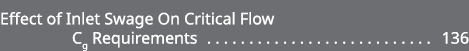 Effect of Inlet Swage On Critical Flow Cg Requirements 136 