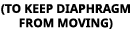 (TO KEEP diaphragm FROM MOVING)