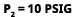 p2 = 10 psig