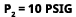 p2 = 10 psig