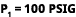 p1 = 100 psig