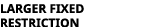 larger fixed restriction