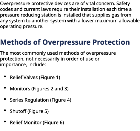 Overpressure protective devices are of vital concern. Safety codes and current laws require their installation each t...