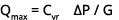 Qmax = Cvr ΔP / G﻿