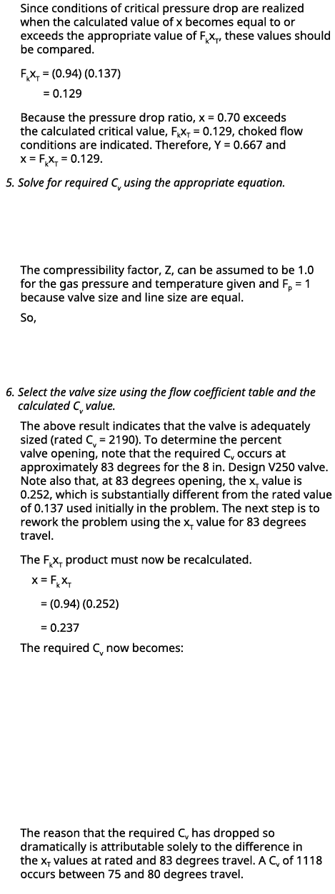  Since conditions of critical pressure drop are realized when the calculated value of x becomes equal to or exceeds t...