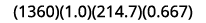 (1360)(1.0)(214.7)(0.667)