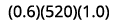 (0.6)(520)(1.0)