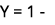 Y = 1 