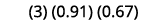 (3) (0.91) (0.67)
