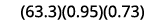 (63.3)(0.95)(0.73)