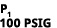 p1 100 psig