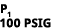 p1 100 psig