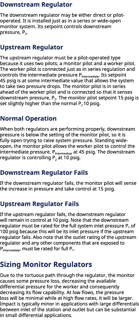 ﻿Downstream Regulator The downstream regulator may be either direct or pilot operated. It is installed just as in a ...