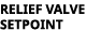 Relief valve setpoint